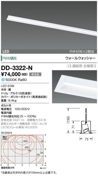 DD-3322-N(山田照明 ベースライト) 商品詳細 ～ 照明器具・換気扇他